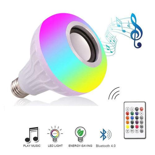 Multicolor Rechargeable LED Bulb Light with Remote Control - 1 Pcs