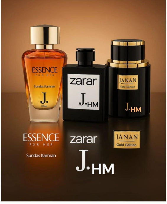 J. Long Lasting Fragrance Perfume Set - 3 Pcs of Woody Citrus Essence