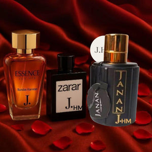 J. Long Lasting Fragrance Perfume Set - 3 Pcs of Woody Citrus Essence